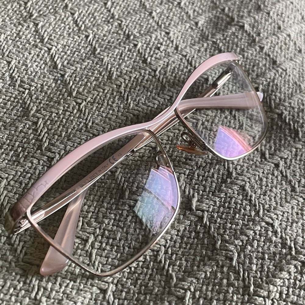 Jimmy Choo Soft Blush & Gold Eyeglass Frames